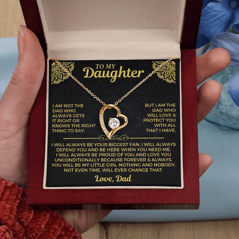 To My Daughter necklace and card detail