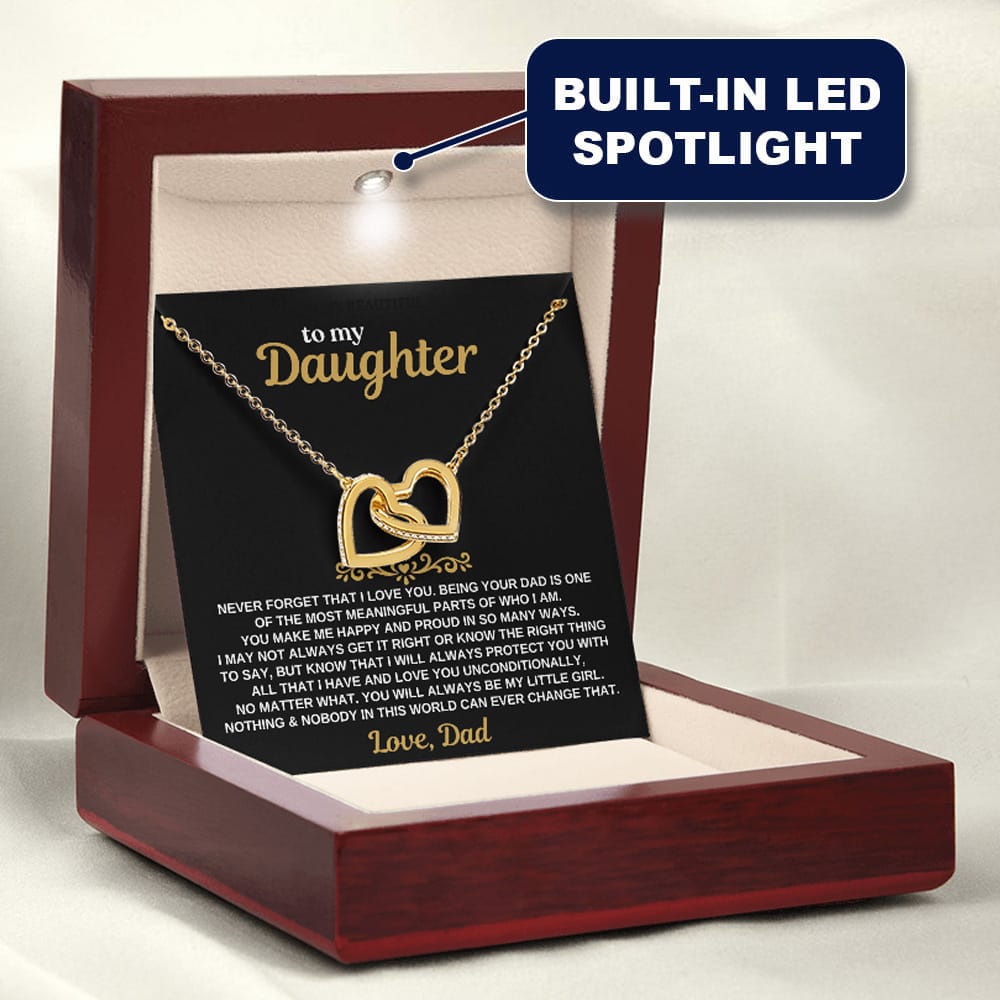 Jewelry To My Daughter - Love Dad - Forever Linked Hearts - Gift Set - SS630
