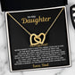 Jewelry To My Daughter - Love Dad - Forever Linked Hearts - Gift Set - SS630
