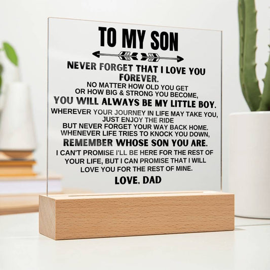 Jewelry To My Daughter - Love Dad - LED-Lit Acrylic Plaque - AC21
