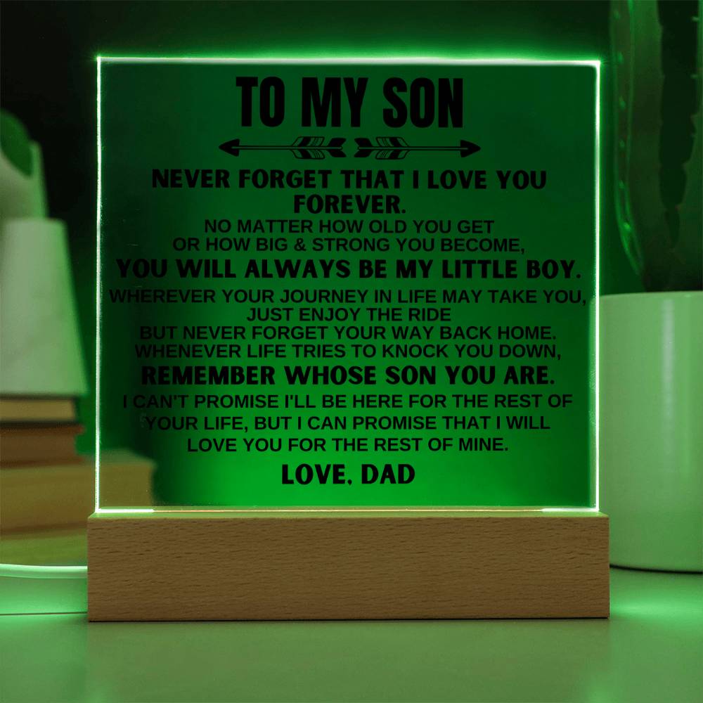 Jewelry To My Daughter - Love Dad - LED-Lit Acrylic Plaque - AC21
