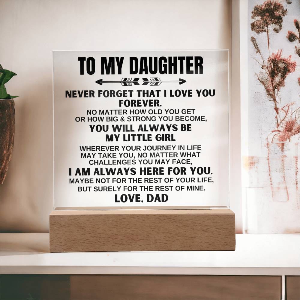 Jewelry To My Daughter - Love Dad - LED-Lit Acrylic Plaque - AC22