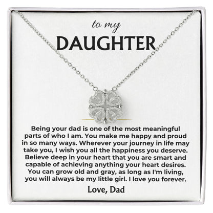 Jewelry To My Daughter - You Make Me Happy - Love, Dad - Magnetic Hearts Necklace Gift Set - SS621