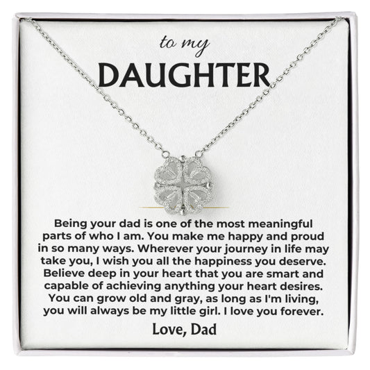Jewelry To My Daughter - You Make Me Happy - Love, Dad - Magnetic Hearts Necklace Gift Set - SS621