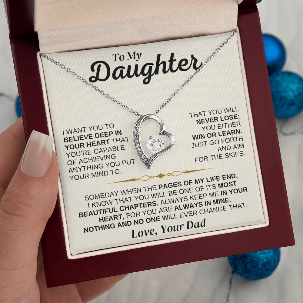 Jewelry To My Daughter - You're Capable Of Achieving Anything - Necklace Gift Set - SS562
