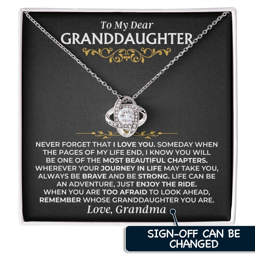 Jewelry To My Dear Granddaughter - Love Knot Gift Set - SS477V2