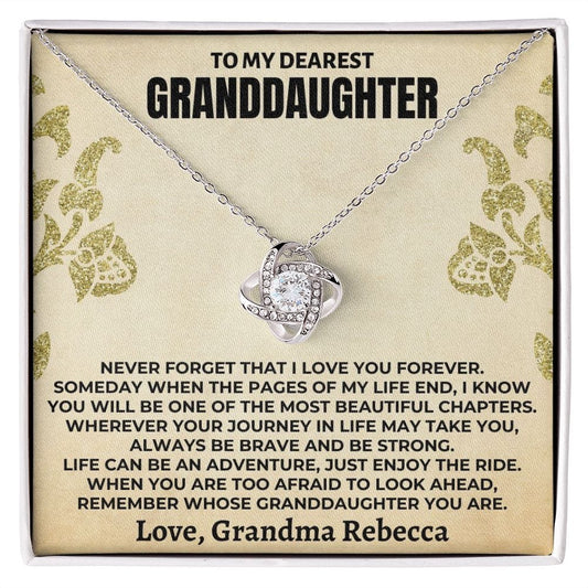 Jewelry To My Dearest Granddaughter - Love Knot Gift Set - SS477V5