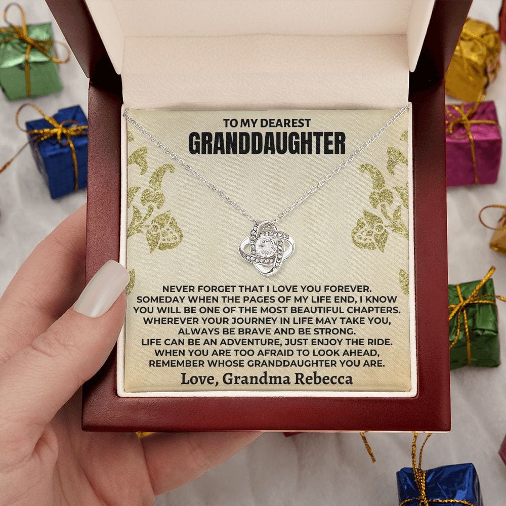 Jewelry To My Dearest Granddaughter - Love Knot Gift Set - SS477V5