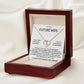Jewelry To My Future Wife - 0.07 Ct Solid 10k Gold w/ 18 Single-cut Diamonds - Gift Set - SS503v2