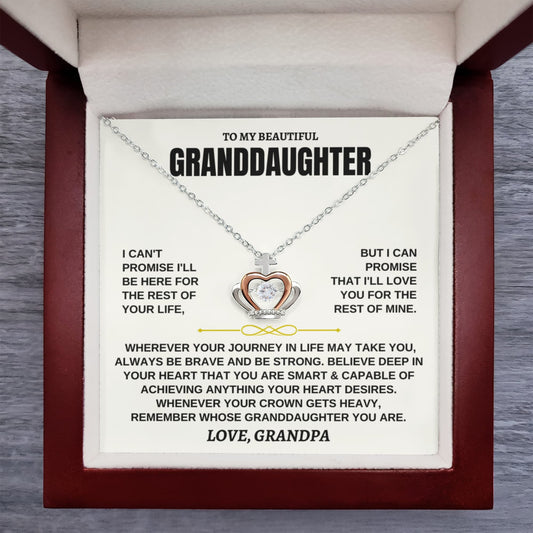 Jewelry To My Granddaughter - Crown Pendant Necklace - Gift Set - SS117