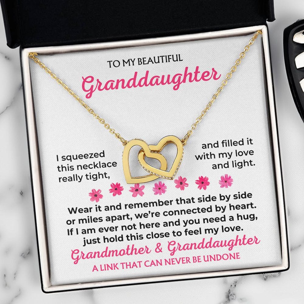 Jewelry To My Granddaughter - Forever Linked Hearts Necklace - Gift Set - SS588