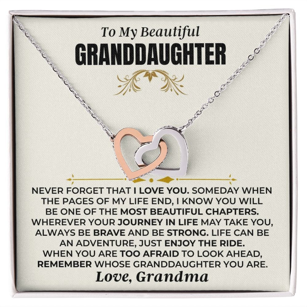 Jewelry To My Granddaughter - Grandma - Interlocked Hearts Gift Set - SS477