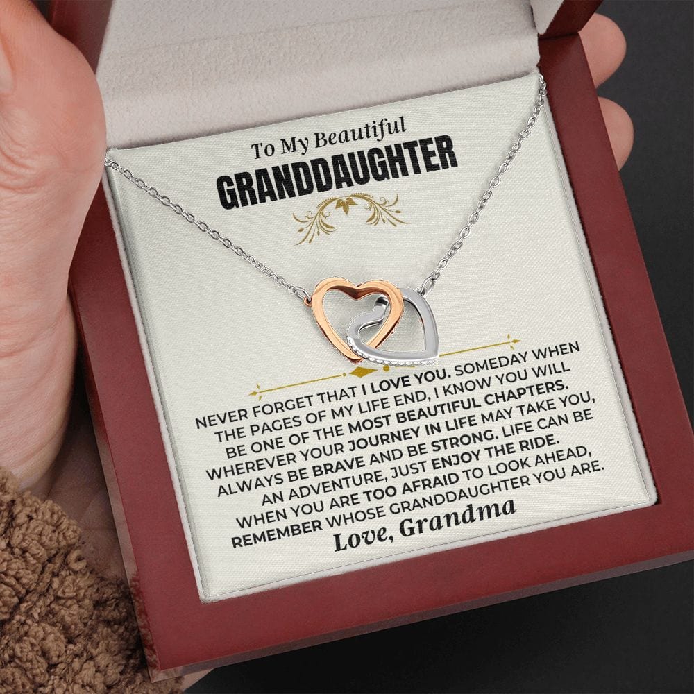 Jewelry To My Granddaughter - Grandma - Interlocked Hearts Gift Set - SS477