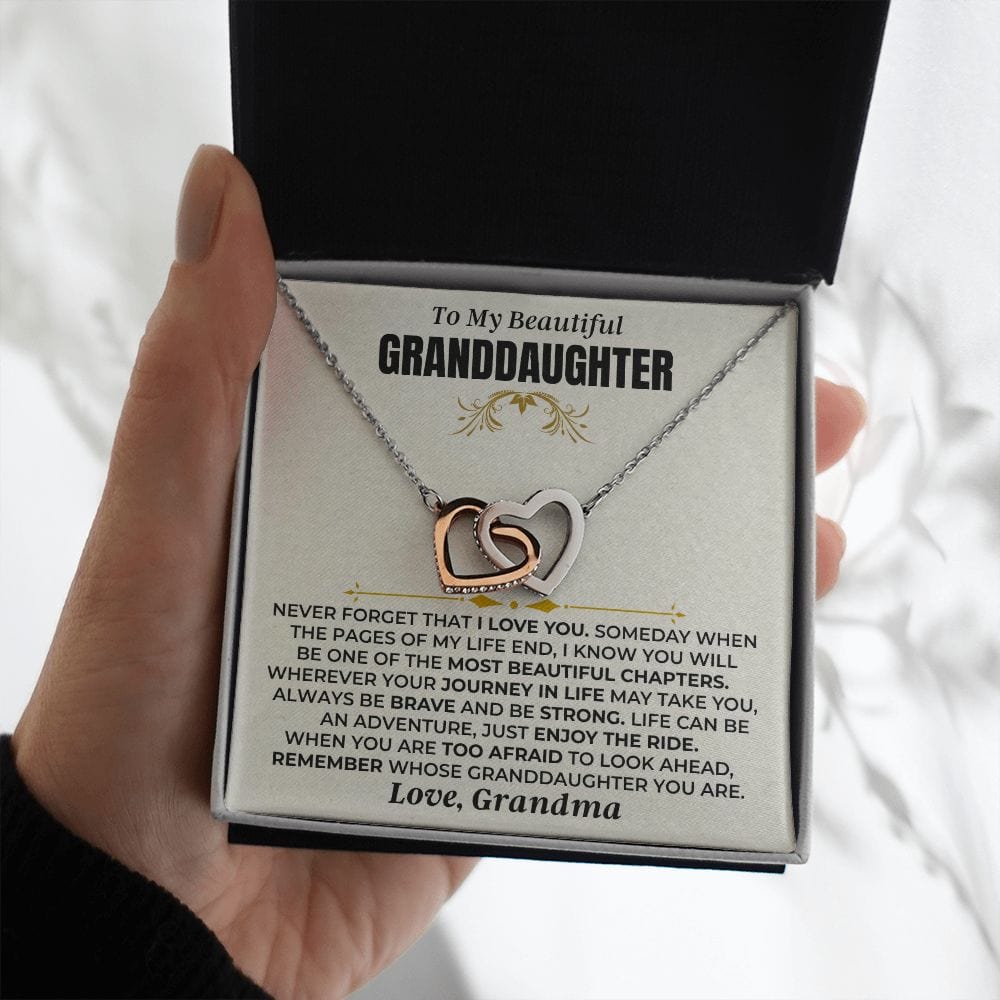 Jewelry To My Granddaughter - Grandma - Interlocked Hearts Gift Set - SS477