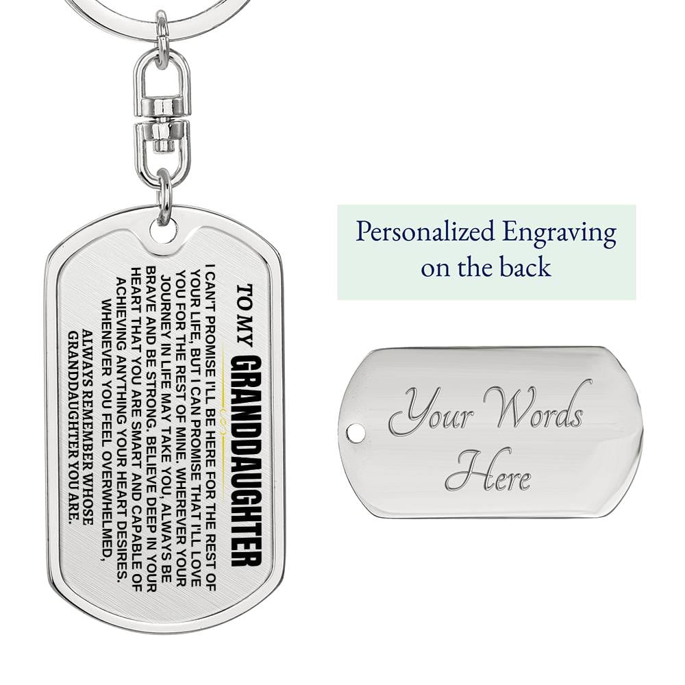 Jewelry To My Granddaughter | Remember Whose Granddaughter You Are | Personalized Keychain - SS293GDT