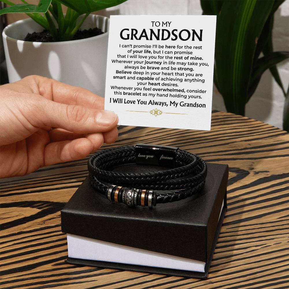 Jewelry To My Grandson | Braided Bracelet Gift Set - SS585