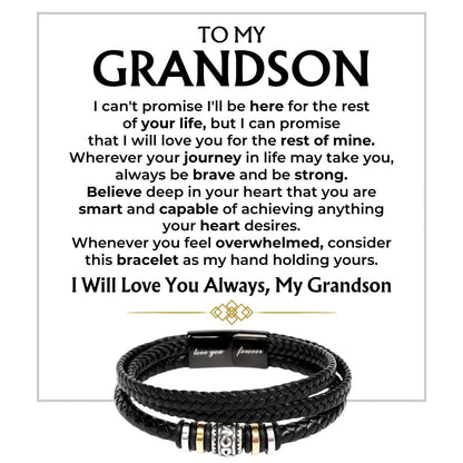 Jewelry To My Grandson | Braided Bracelet Gift Set - SS585