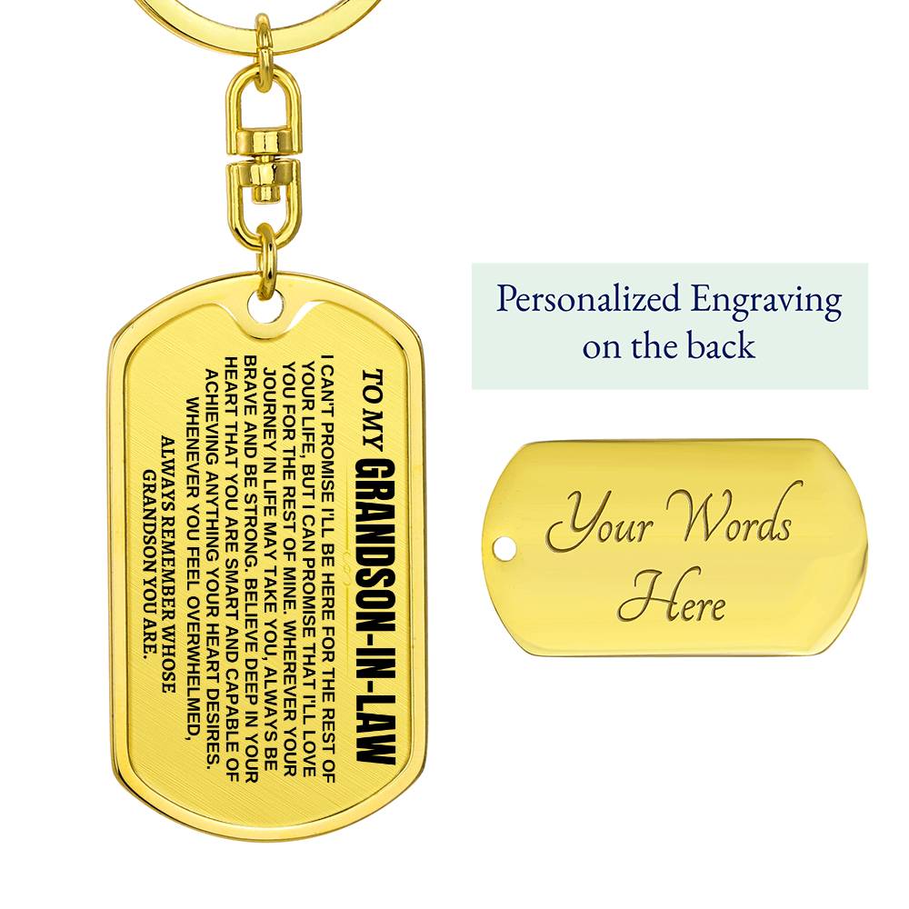 Jewelry To My Grandson-in-law | Remember Whose Grandson You Are | Personalized Keychain - SS293V2-IL