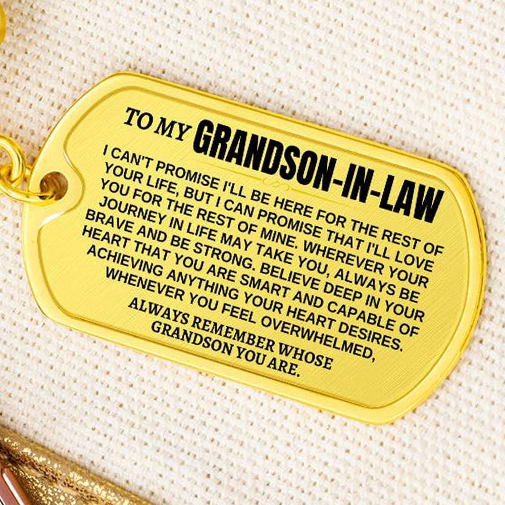 Jewelry To My Grandson-in-law | Remember Whose Grandson You Are | Personalized Keychain - SS293V2-IL
