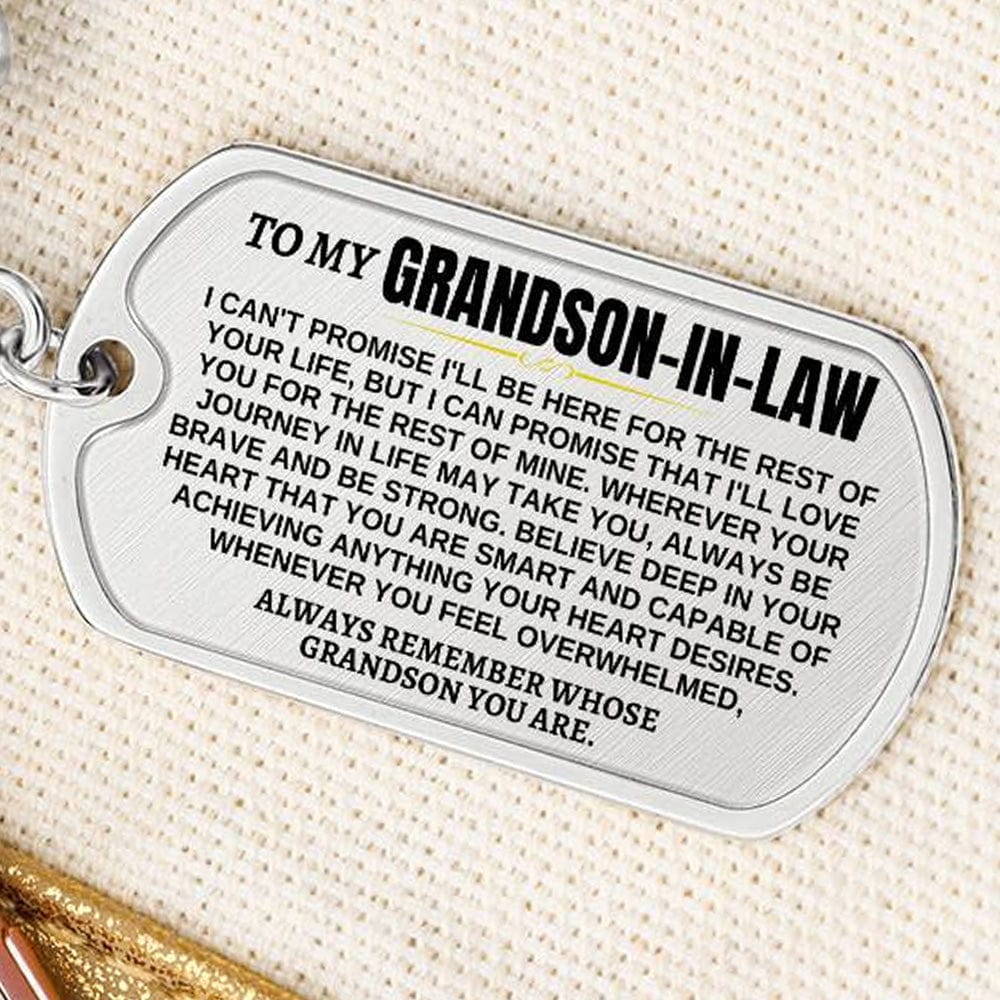 Jewelry To My Grandson-in-law | Remember Whose Grandson You Are | Personalized Keychain - SS293V2-IL