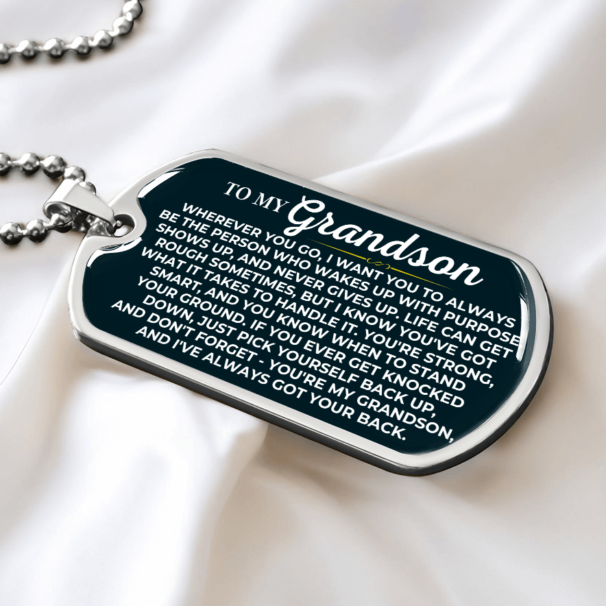 Jewelry To My Grandson - Love Tag - SS611-DT