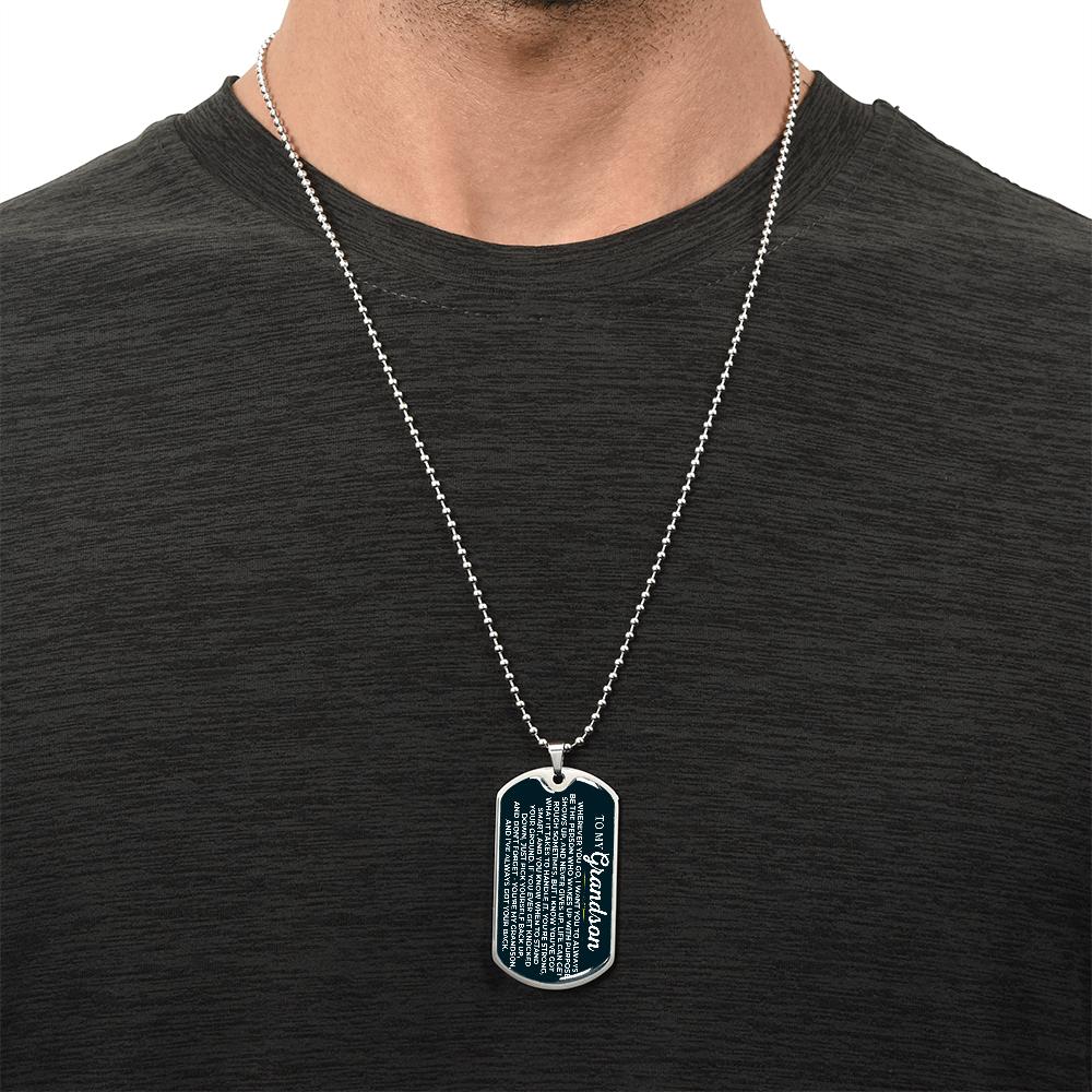 Jewelry To My Grandson - Love Tag - SS611-DT