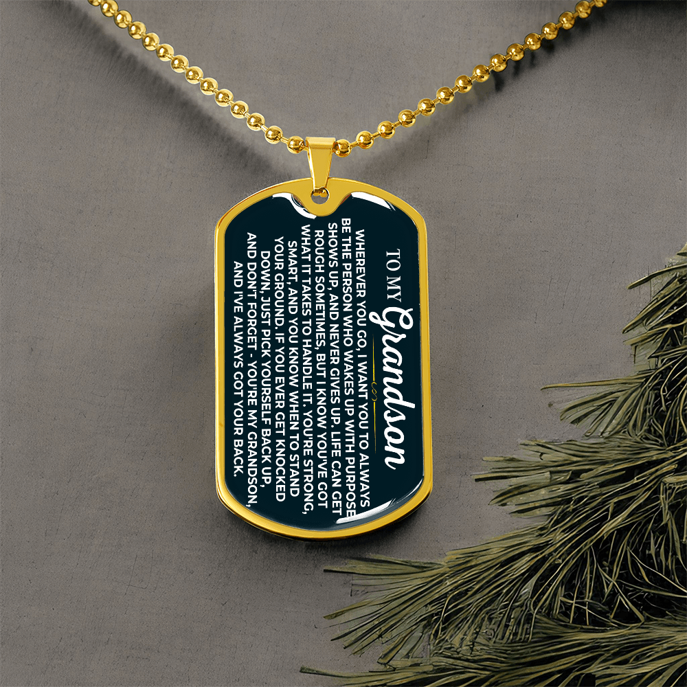 Jewelry To My Grandson - Love Tag - SS611-DT