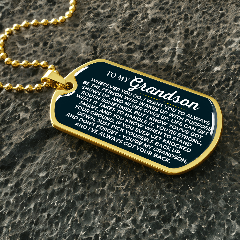 Jewelry To My Grandson - Love Tag - SS611-DT