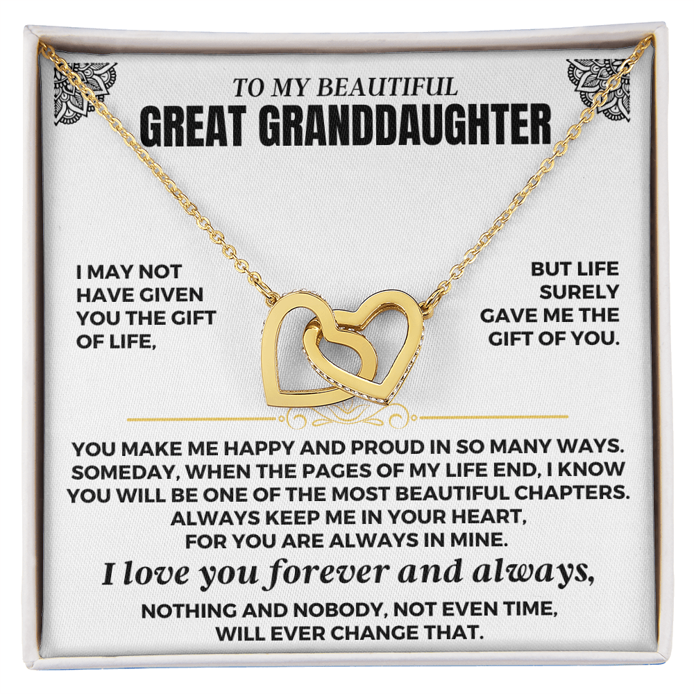 Jewelry To My Great Granddaughter - Forever Linked Hearts - Gift Set - SS612
