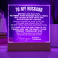 Jewelry To My Husband - Acrylic Plaque with LED-Lit Wood Base - AC39