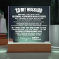 Jewelry To My Husband - Acrylic Plaque with LED-Lit Wooden Base - AC39