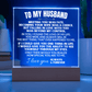 Jewelry To My Husband - Acrylic Plaque with LED-Lit Wooden Base - AC39