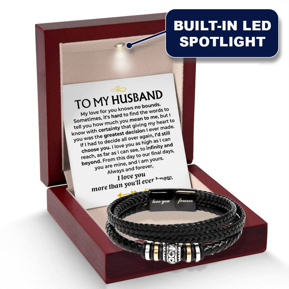 Jewelry To My Husband | Love You Forever | Braided Bracelet Gift Set - SS580