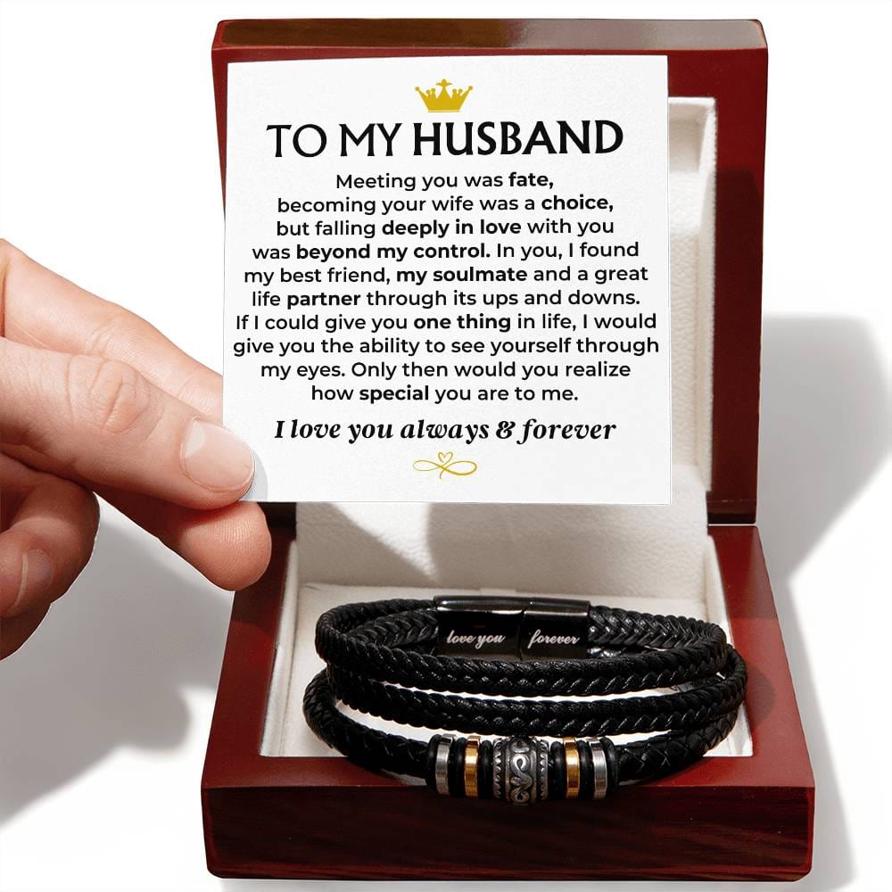 Jewelry To My Husband | Love You Forever | Braided Bracelet Gift Set - SS581