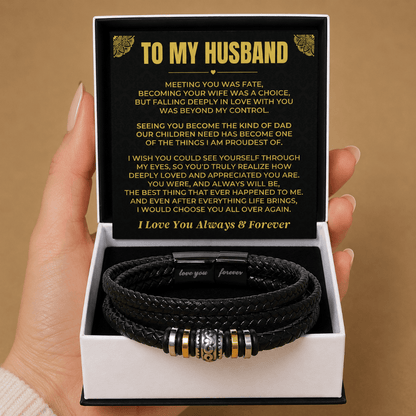 Jewelry To My Husband - You Are Loved & Appreciated - Braided Bracelet Gift Set - SS617