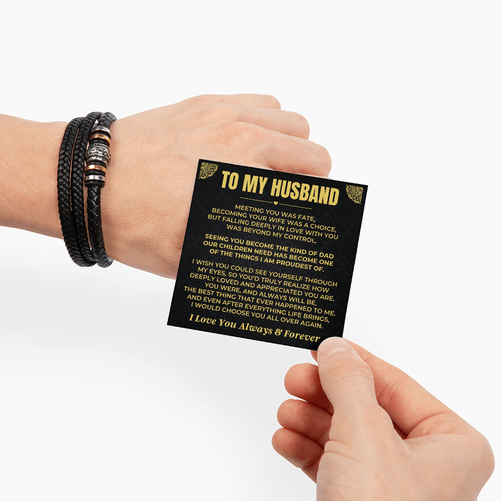 Jewelry To My Husband - You Are Loved & Appreciated - Braided Bracelet Gift Set - SS617