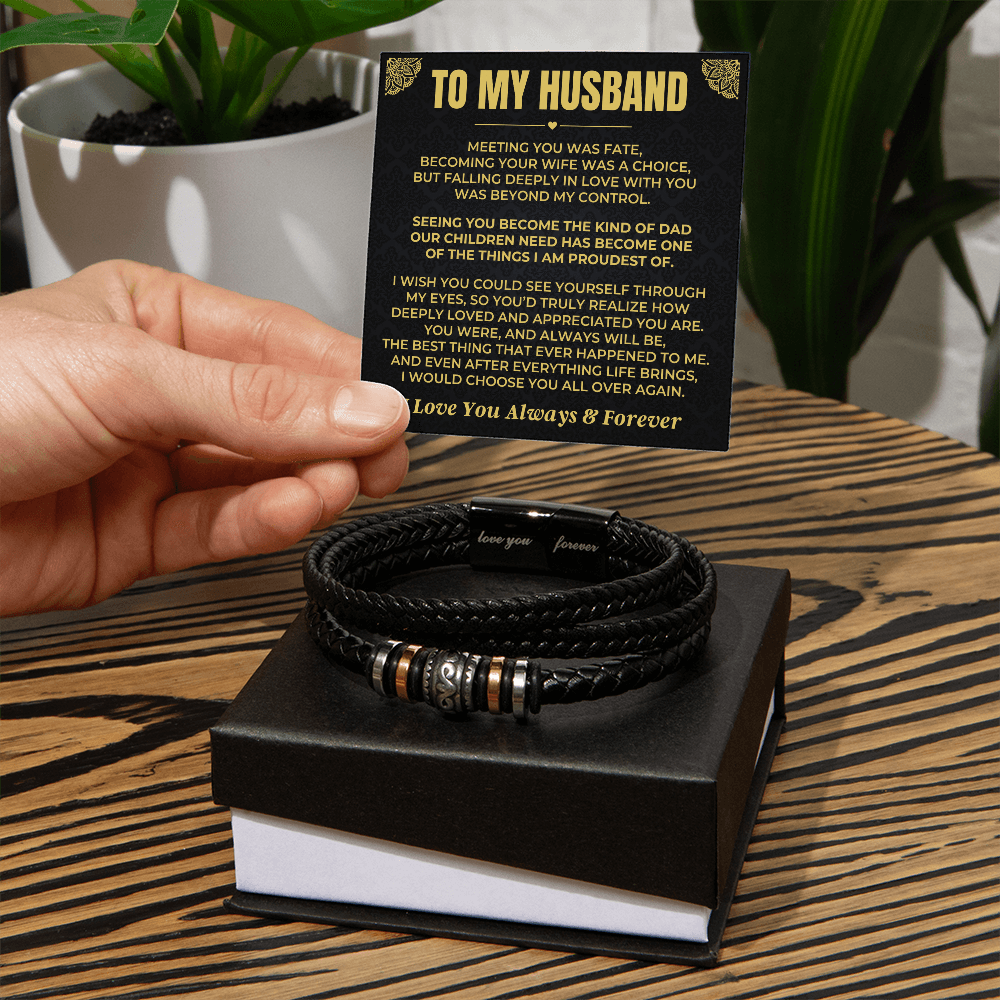 Jewelry To My Husband - You Are Loved & Appreciated - Braided Bracelet Gift Set - SS617