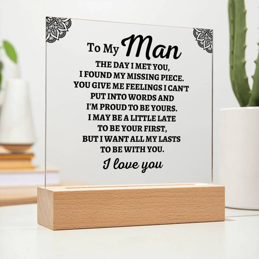 Jewelry To My Man "I Found My Missing Piece" Acrylic Plaque - AC04
