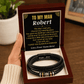 Jewelry To My Man - I Love You Forever - Personalized Braided Bracelet Gift Set - SS620
