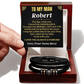 Jewelry To My Man - I Love You Forever - Personalized Braided Bracelet Gift Set - SS620