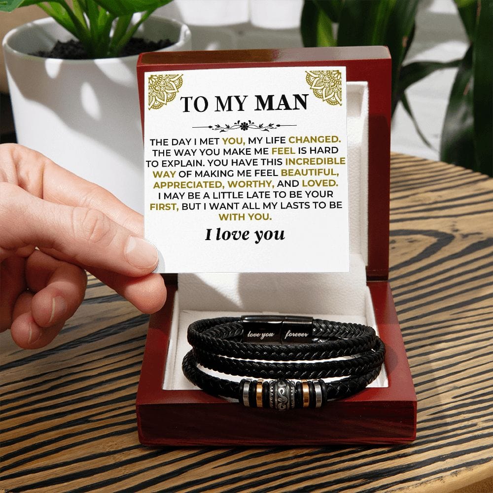 Jewelry To My Man | Love You Forever | Braided Bracelet Gift Set - SS522