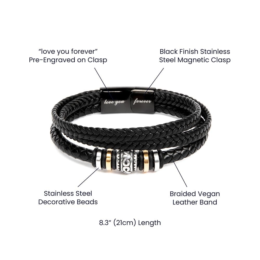 Jewelry To My Man | Love You Forever | Braided Bracelet Gift Set - SS578