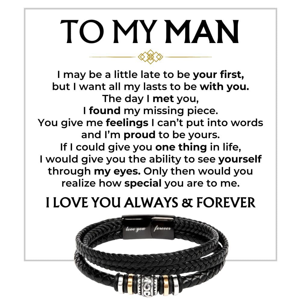 Jewelry To My Man | My Missing Piece | Braided Bracelet Gift Set - SS584