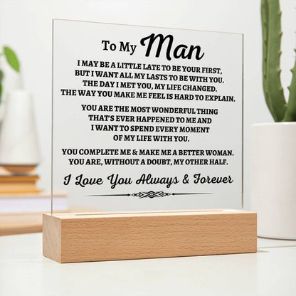Jewelry To My Man "You Complete Me" Acrylic Plaque - AC07