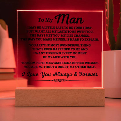 Jewelry To My Man "You Complete Me" Acrylic Plaque - AC07