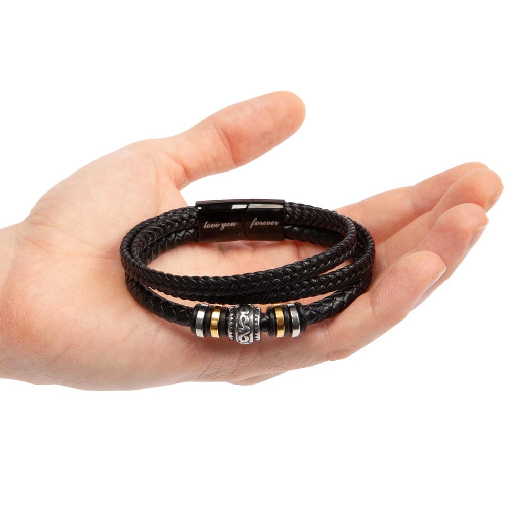 Jewelry To My Nephew | Braided Leather Bracelet Gift Set - SS615