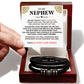 Jewelry To My Nephew | Braided Leather Bracelet Gift Set - SS615