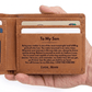 Jewelry To My Son - Being Your Mother - Engraved Premium Bi-fold Leather Wallet - SS625