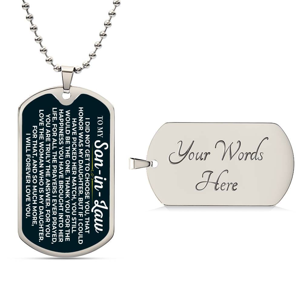 Jewelry To My Son-in-Law - Love Tag - SS232SDT