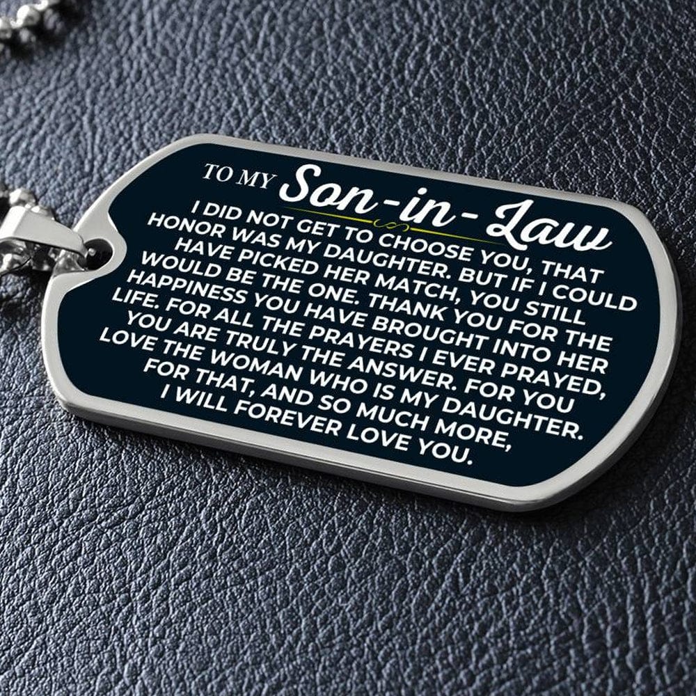 Jewelry To My Son-in-Law - Love Tag - SS232SDT